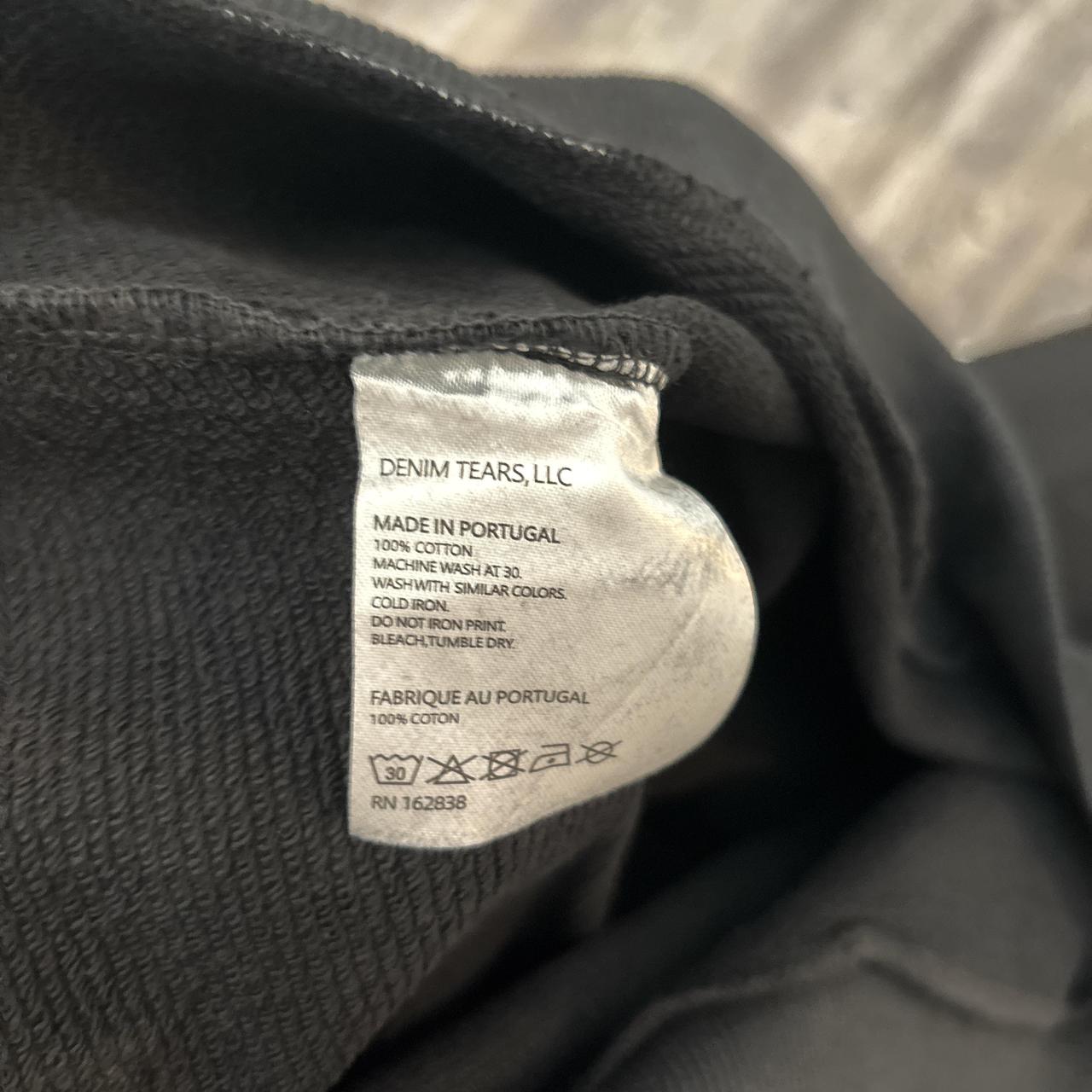 Black Denim Tear Cotton Wreath Hoodie